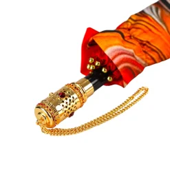 Abstract Red Radiance: Exclusive Umbrella with Abstract Design in Red