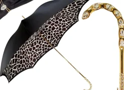 Animalier giraffato - Ombrello elegante e impreziosito da 14 grandi cr