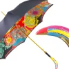 Artisan Italian Umbrella with Luxurious Hand-Enameled Toucan Handle