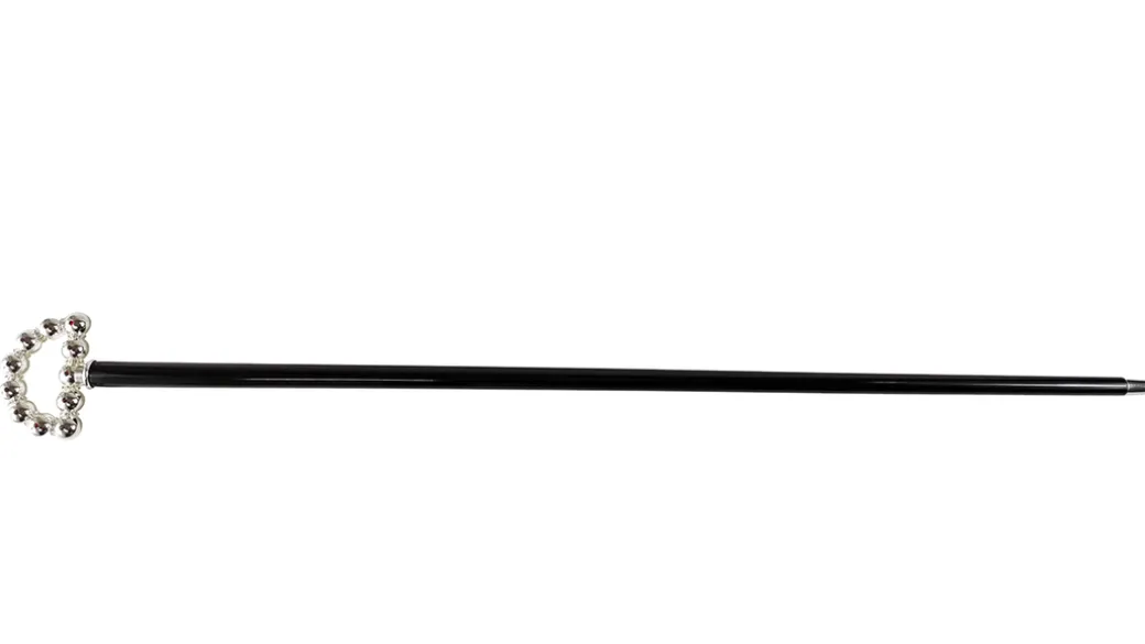 Bastone brillante con sfere e cristalli - placcato Argento925