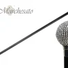 Bastone con Sfera tempestata di cristalli Swarovski