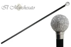 Bastone con Sfera tempestata di cristalli Swarovski