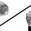Bastone da cermonia argentato con goccia e cristallo Swarovski