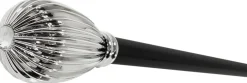 Bastone da cermonia argentato con goccia e cristallo Swarovski