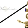 Bastone da collezione con Swarovski color zaffiro