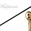 Bastone da collezione con cuore dorato 24K