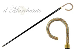 Bastone da collezione con cristalli Acquamarina