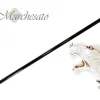 Bastone da passeggio con puma avorio e cristalli Swarovski Jet