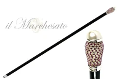 Bastone da passeggio Con Perla e strass Fucsia