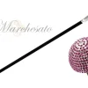 Bastone da passeggio di lusso da collezione - Cristalli fucsia