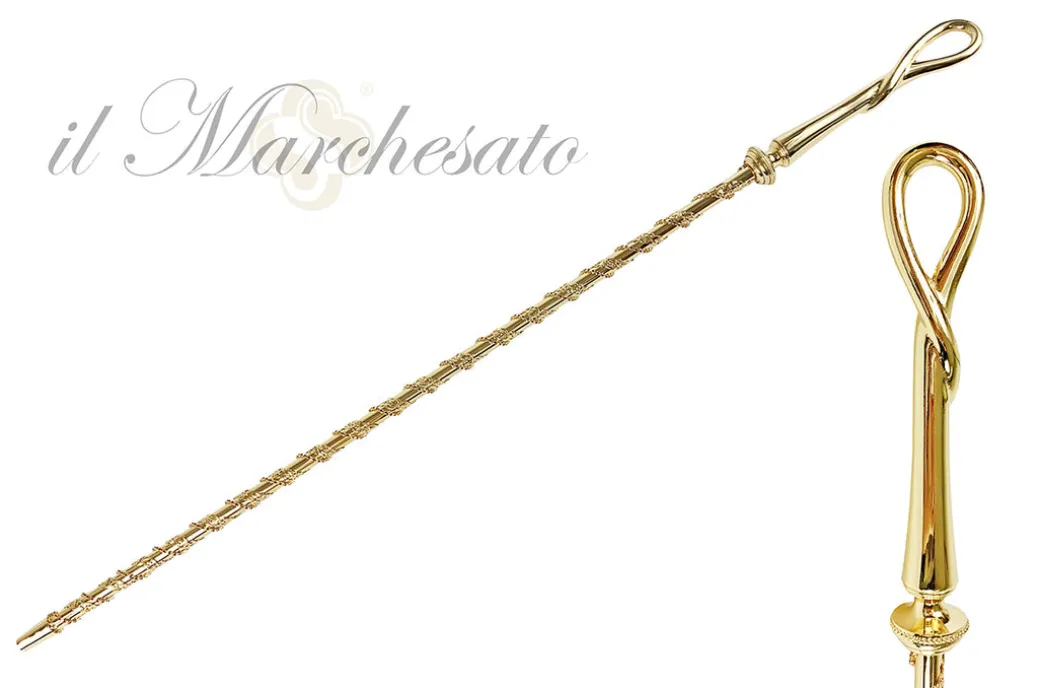 Bastone da passeggio 24k placcato oro di lusso con cristalli Siam