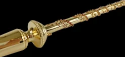 Bastone da passeggio 24k placcato oro di lusso con cristalli Siam