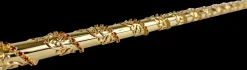 Bastone da passeggio 24k placcato oro di lusso con cristalli Siam