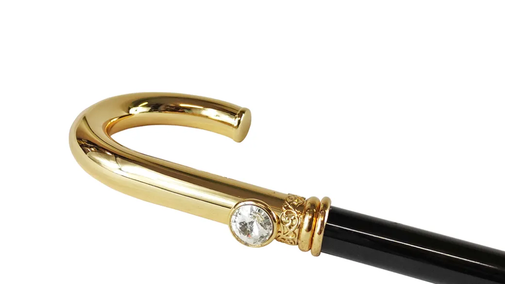 Bastone da passeggio placcato oro24K da uomo