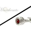 Bastone da passeggio robusto con cristallo Swarovski rosso