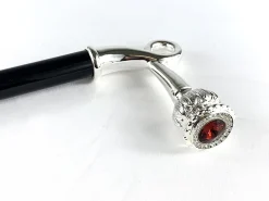 Bastone da passeggio robusto con cristallo Swarovski rosso