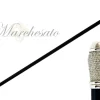 Bastone da sera con cristalli e perla