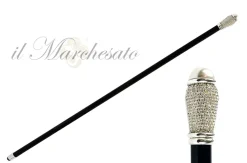 Bastone da sera con cristalli e perla
