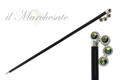 Bastone di lusso con cristalli multicolore