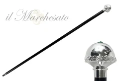 Bastone elegante con pomolo placcato argento