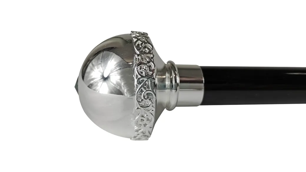 Bastone elegante con pomolo placcato argento