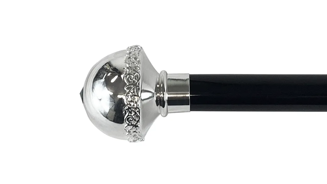 Bastone elegante con pomolo placcato argento