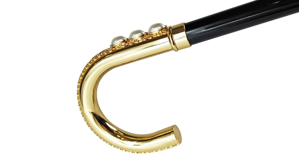 Bastone placcato oro 24K con perle