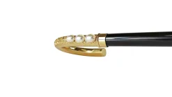 Bastone placcato oro 24K con perle