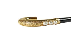 Bastone placcato oro 24K con perle