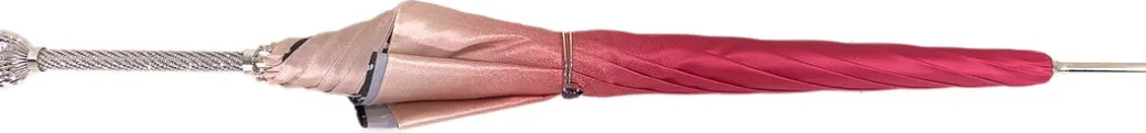 Beautiful Red Women's Umbrella con Peacock Design Hight Quality Luxury Umbrella