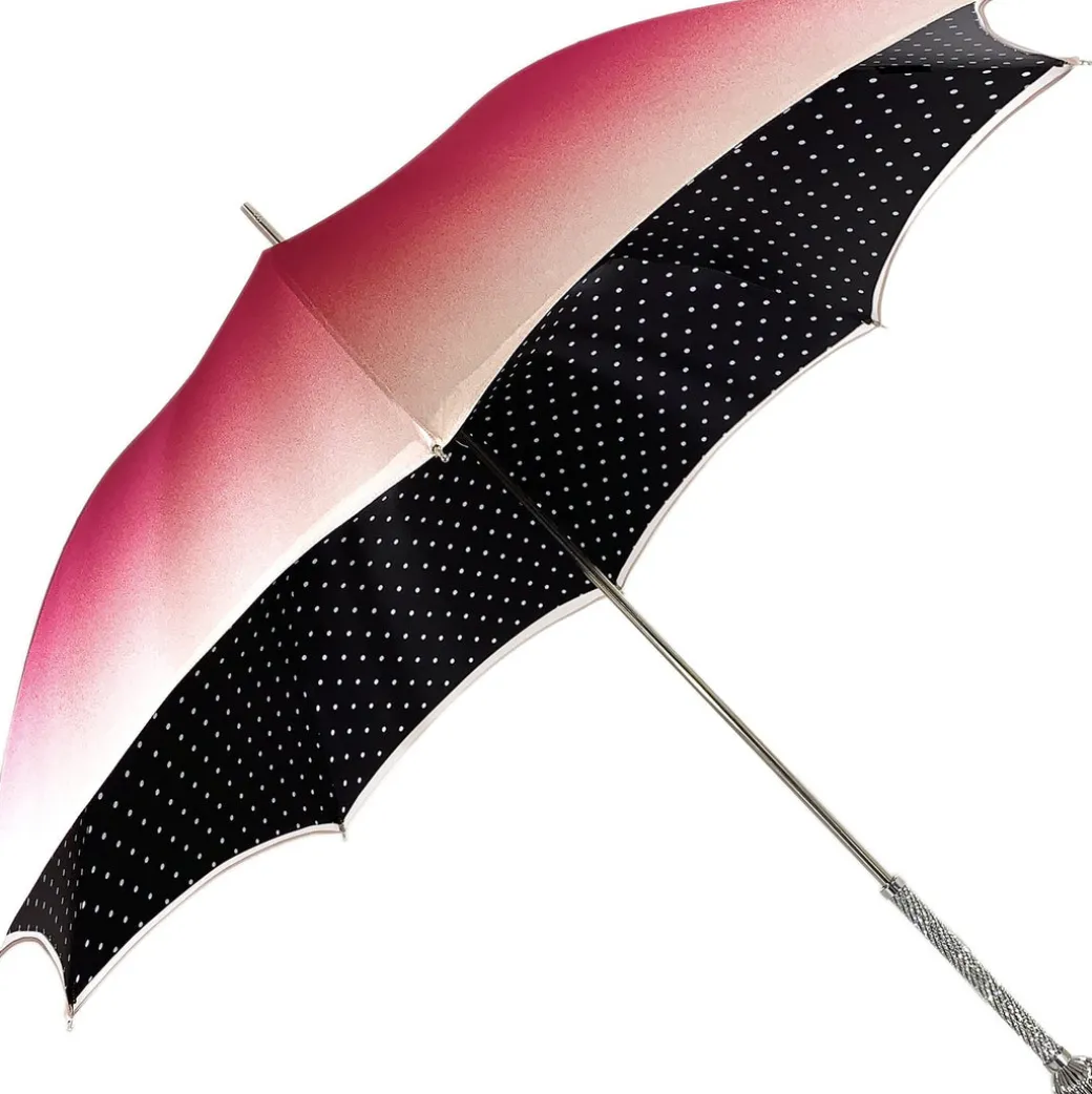 Beautiful Red Women's Umbrella con Peacock Design Hight Quality Luxury Umbrella