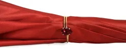 Bella ombrello da donna rossa con stampato Pavone Design Hight qualità di lusso ombrello