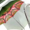 Bellissima Ombrella da donna rossa con ombrello di lusso di qualità alta di design di pavone stampato