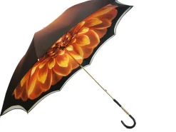 Bellissimo Doppio Baldacchino Ombrello in un Lussuoso di Color Marrone in Raso di Moda Ombrello