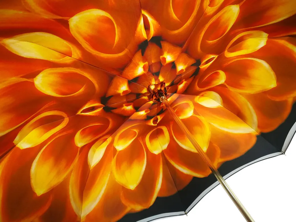 Bellissimo Doppio Baldacchino Ombrello in un Lussuoso di Color Marrone in Raso di Moda Ombrello