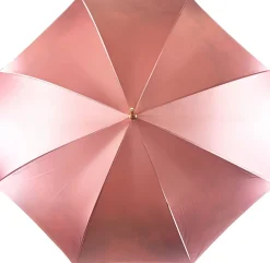 Bellissimo ombrello a doppio tessuto in un lussuoso raso rosa