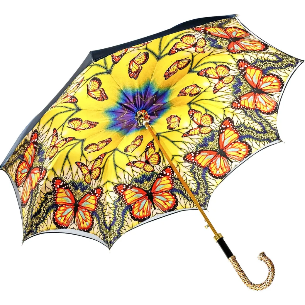 Bellissimo ombrello a doppio baldacchino con design a farfalla