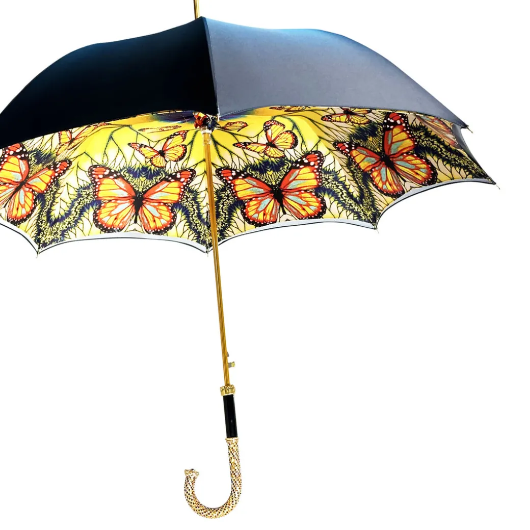 Bellissimo ombrello a doppio baldacchino con design a farfalla