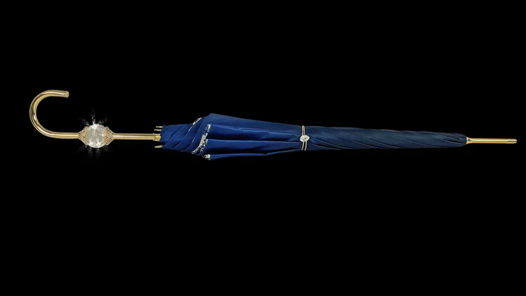 Bellissimo Ombrello con Sfera di Cristallo Swarovski