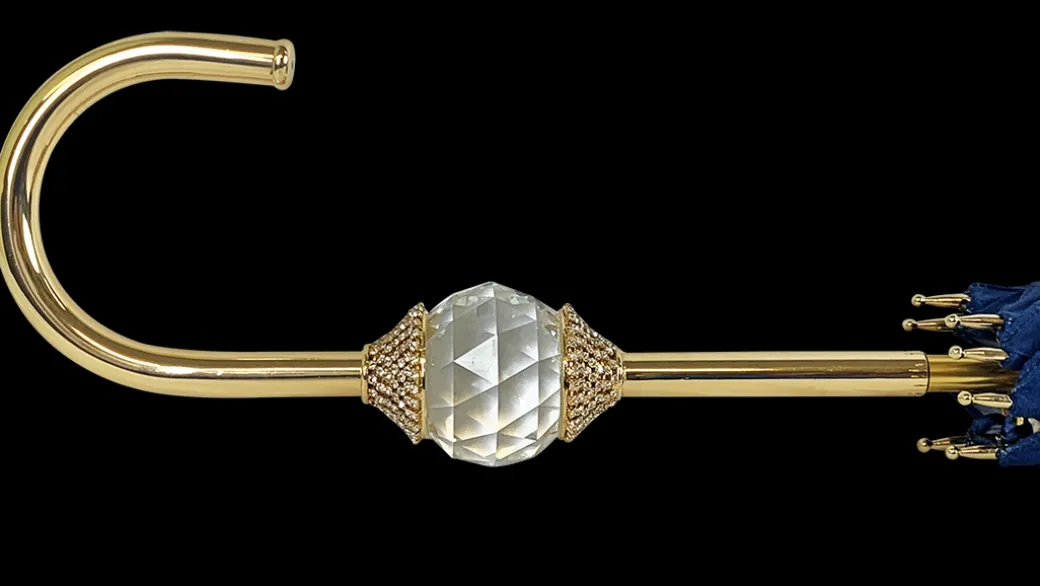 Bellissimo Ombrello con Sfera di Cristallo Swarovski