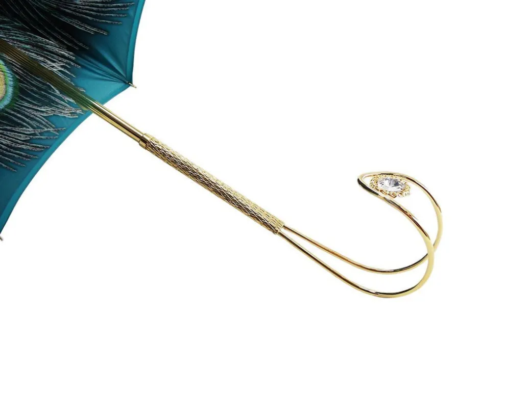 Bellissimo ombrello da donna con disegno pavone esclusivo