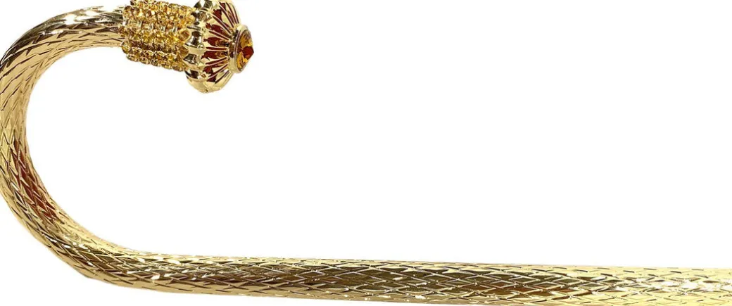 Bellissimo ombrello in un Lussuoso Raso Arancione