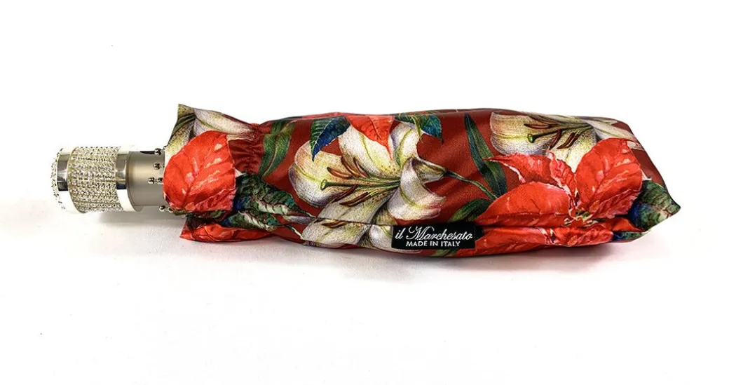Bellissimo Ombrello Pieghevole Con Motivo A Fiori