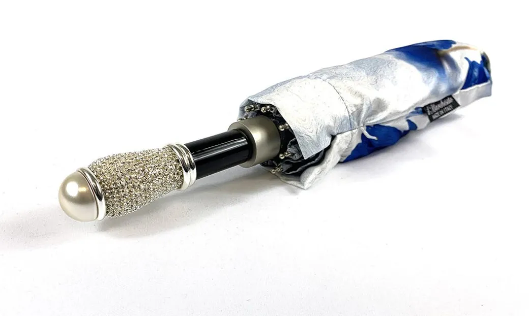 Bellissimo ombrello pieghevole con papaveri blu