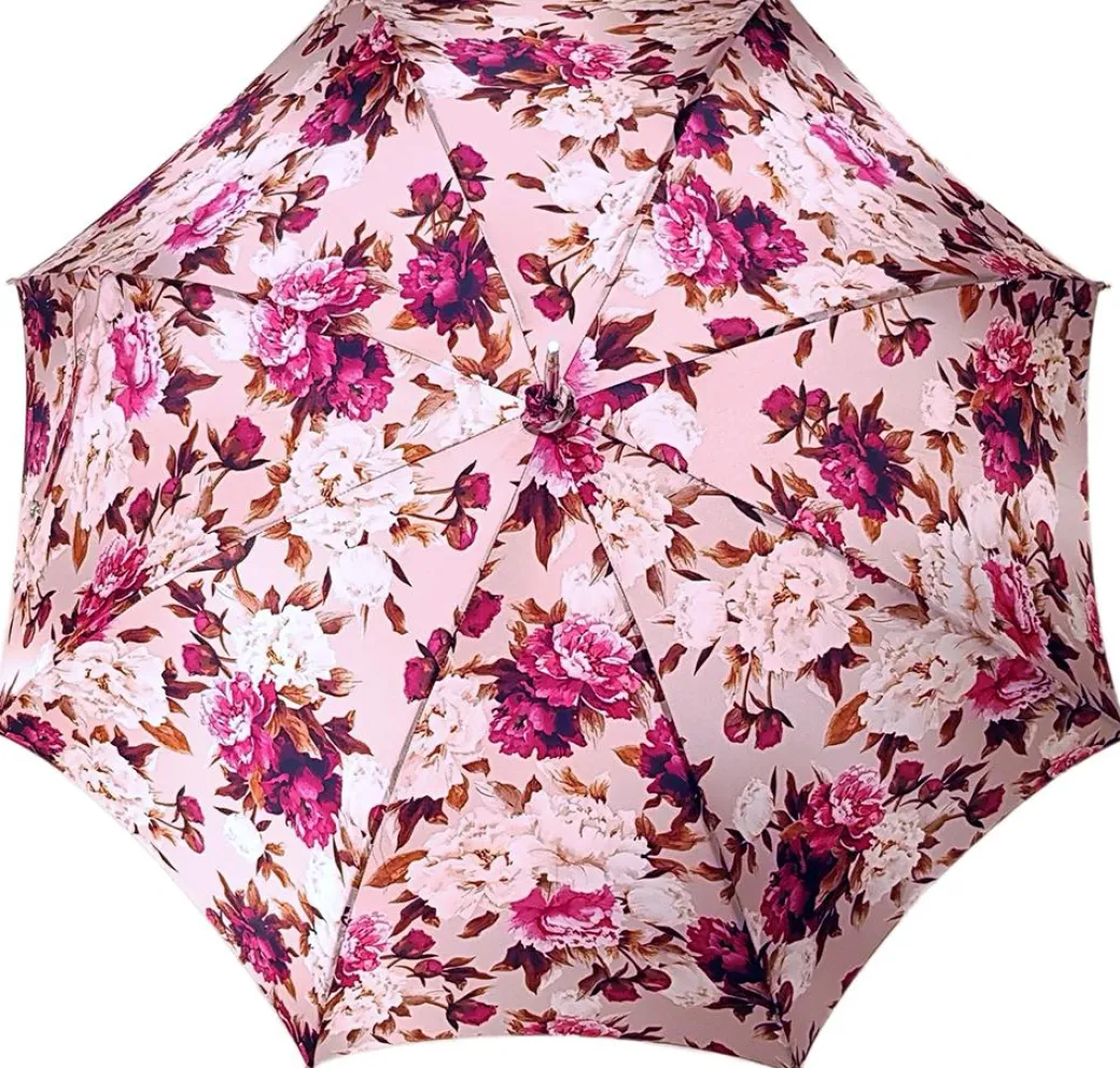 Bellissimo parasole rosa fiorito