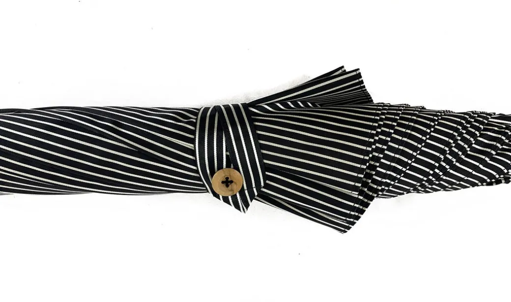 Black&White ombrello in Legno Malacca curvato amano