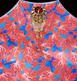 Blu fantastico con design di corallo "35fili"