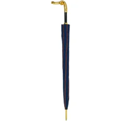 Blue & Bordeaux Striped Gold Snake Umbrella