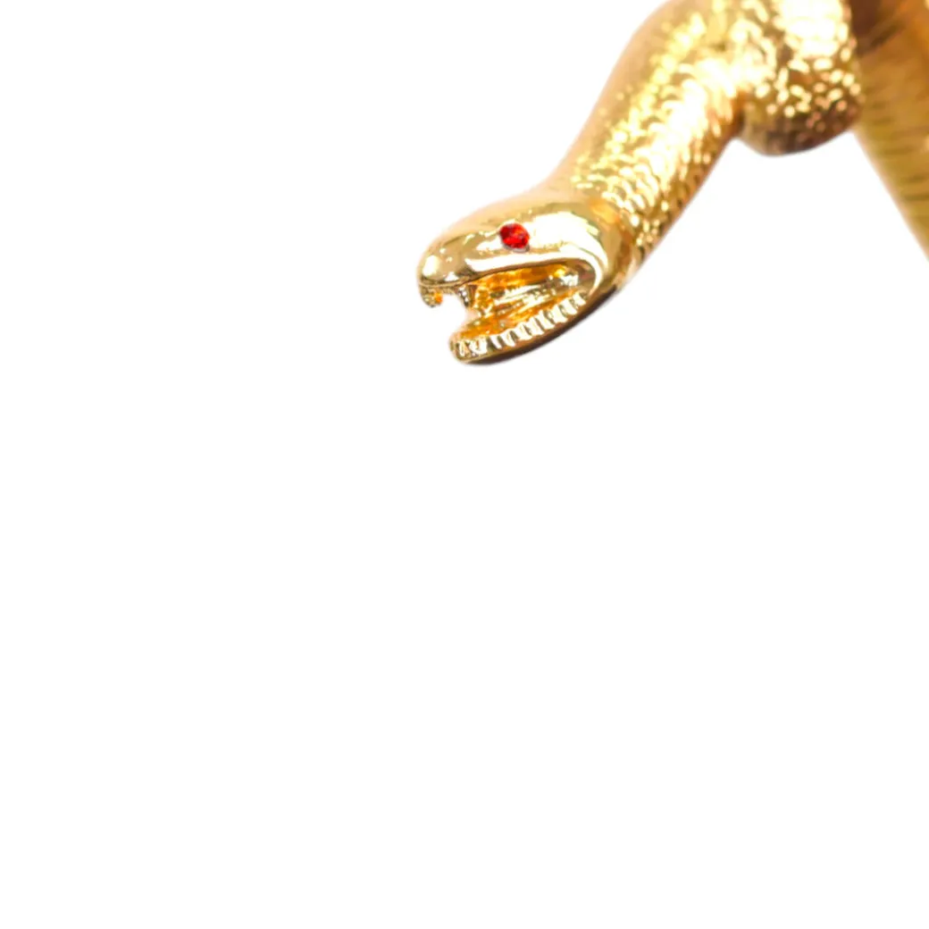 Blue & Bordeaux Striped Gold Snake Umbrella