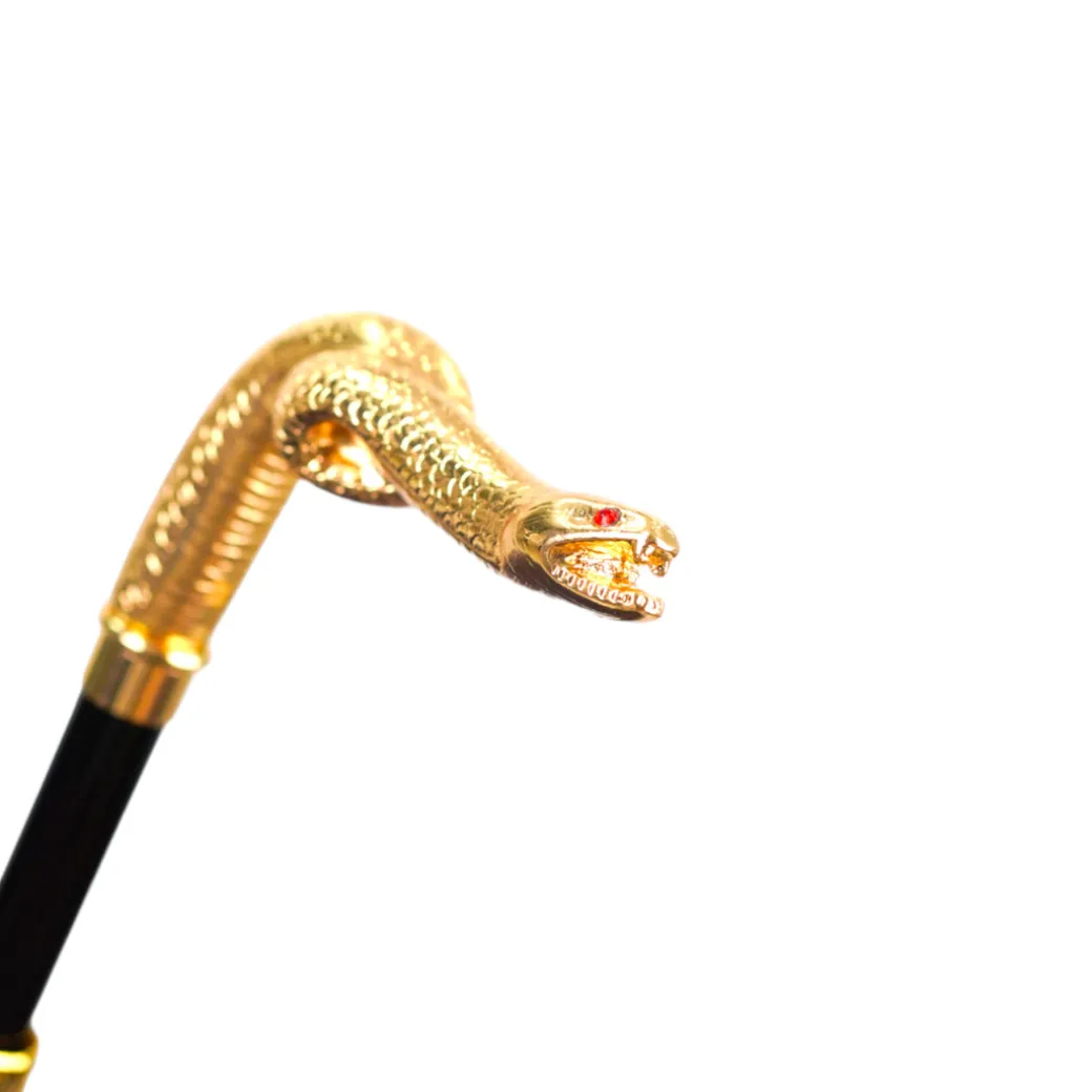 Blue & Bordeaux Striped Gold Snake Umbrella